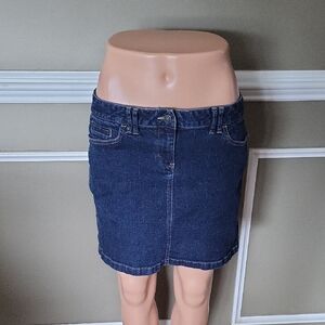 Ann Taylor LOFT Denim Mini Skirt Size 4 Petite